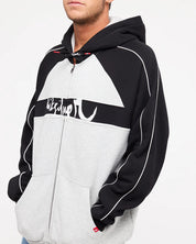 QUIKSILVER YG OPERATOR ZIP UP HOODIE LIGHT GREY HEATHER