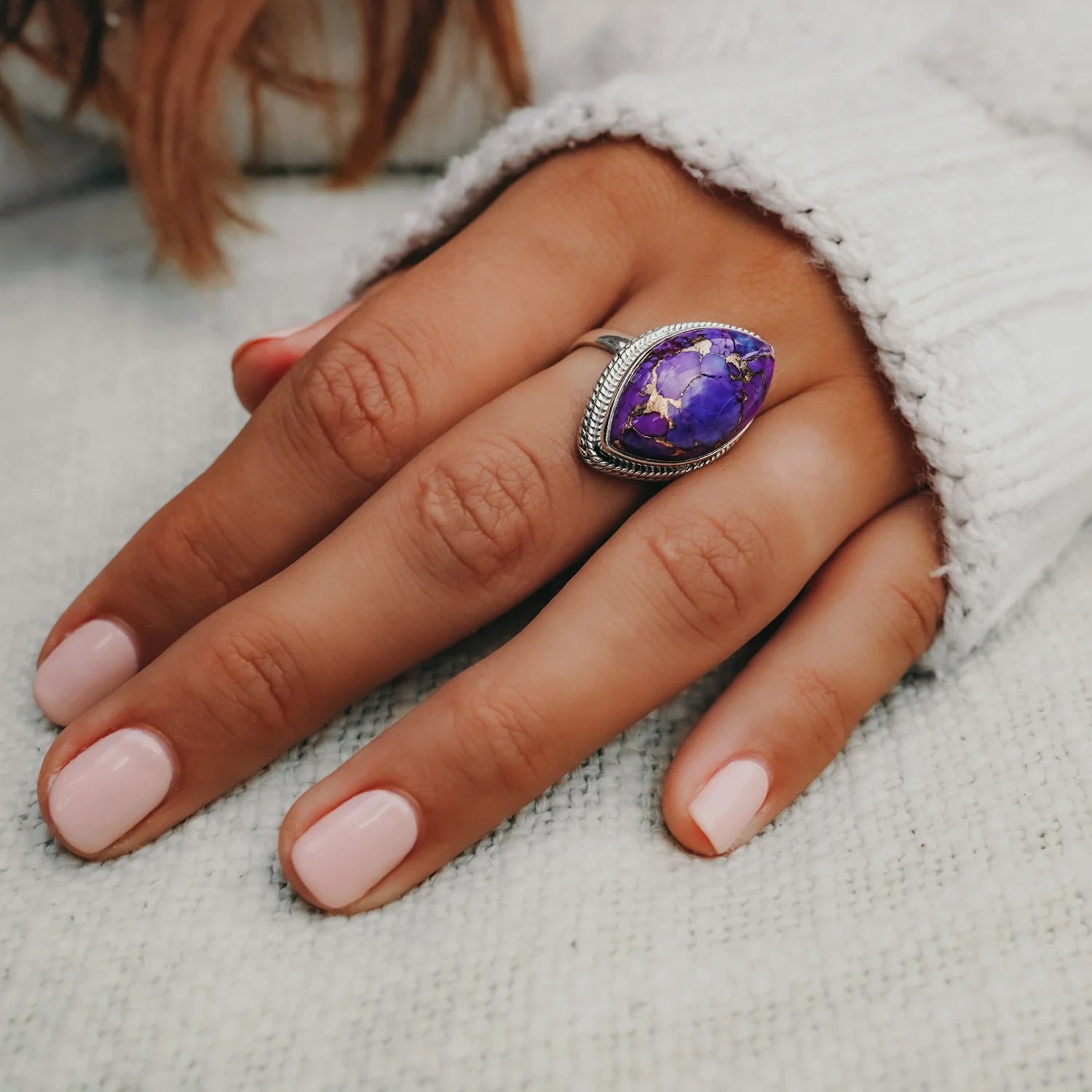 RIVER NOMAD PURPLE EYE TURQUOISE RING